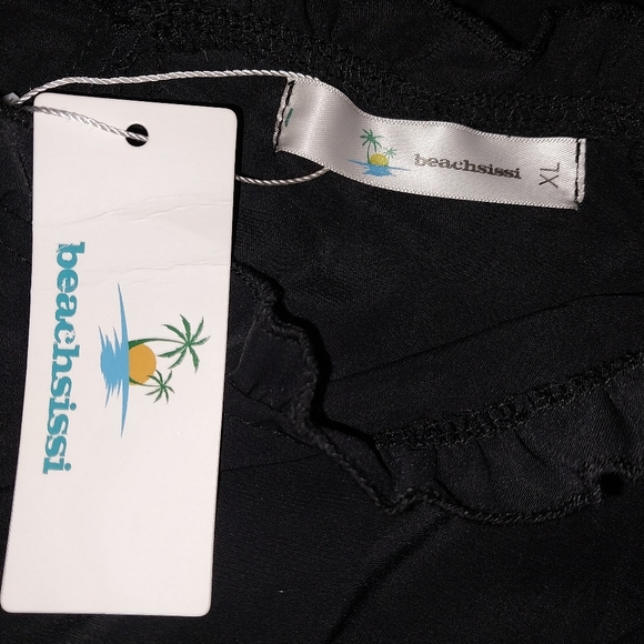 Gothic Wednesdayesque Smocked Ruffle Sleeve Dress Beachsissi XL NWT - Picture 6 of 12